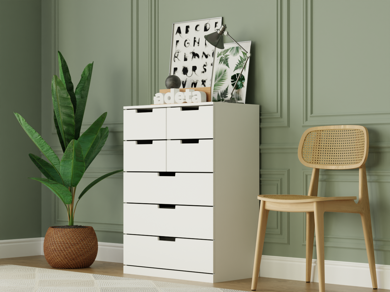 Комод Нордли 15 white ИКЕА (IKEA) изображение товара