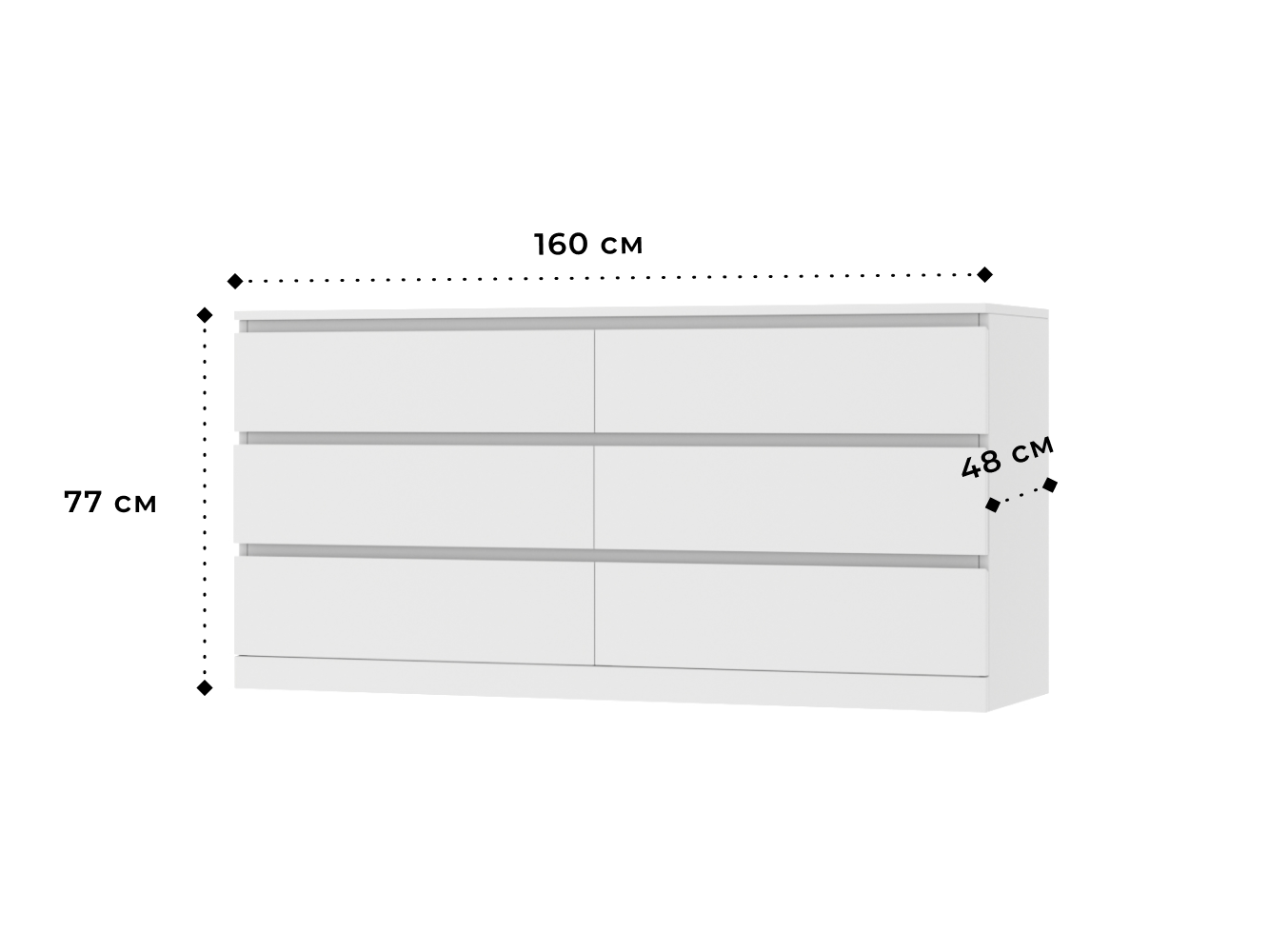 Комод Мальм 23 white ИКЕА (IKEA) изображение товара