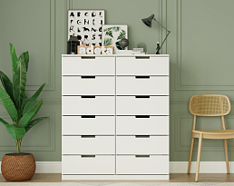 Изображение товара Комод Нордли 16 white ИКЕА (IKEA) на сайте adeta.ru